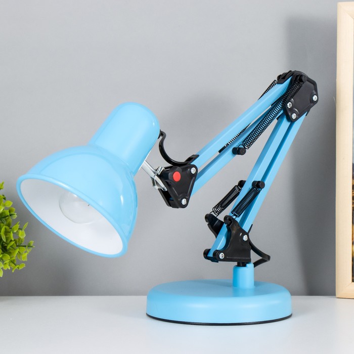 Настольная лампа "Уникум" Е27 15Вт голубой 14,5х15х57 см RISALUX - фото 1910565819