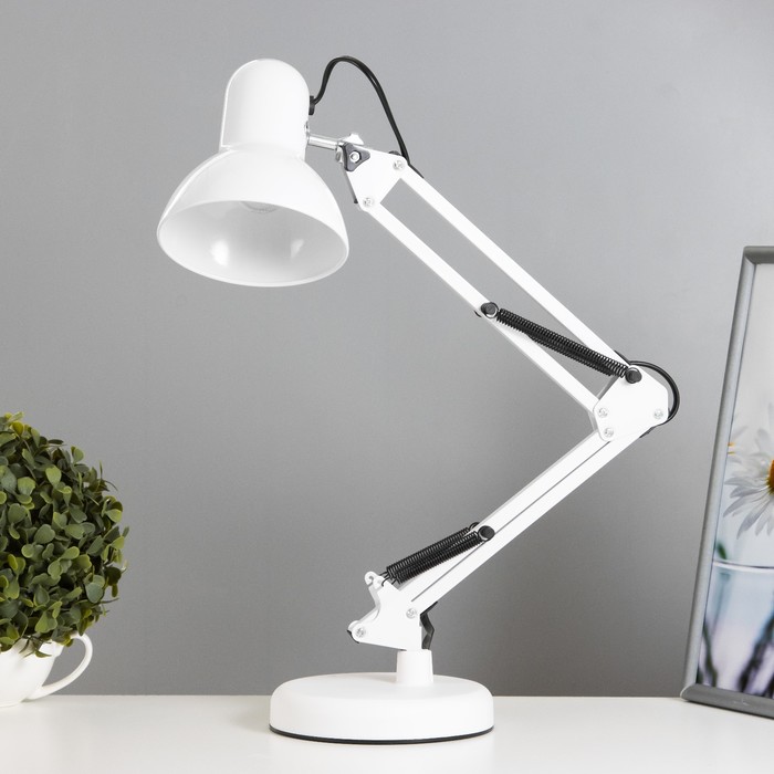 Настольная лампа «Уникум» Е27 15 Вт белый 14.5×15×57 см - Фото 1