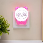 Ночник "Панда" LED бело-розовый 3,5х8х9,5 см RISALUX - Фото 3