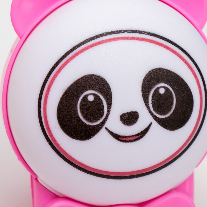 Ночник "Панда" LED бело-розовый 3,5х8х9,5 см RISALUX - фото 1906183799