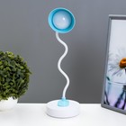 Настольная лампа сенсорная «Вилси» LED 4 Вт USB АКБ бело-синий 13×11.5×44 см RISALUX - Фото 6