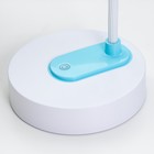 Настольная лампа сенсорная «Вилси» LED 4 Вт USB АКБ бело-синий 13×11.5×44 см RISALUX - Фото 7