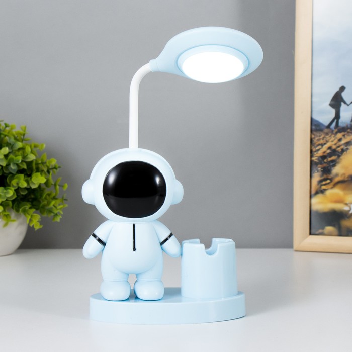 Настольная лампа "Космонавт" LED 2Вт USB АКБ МИКС 7,3х13х31 см - фото 1906183957