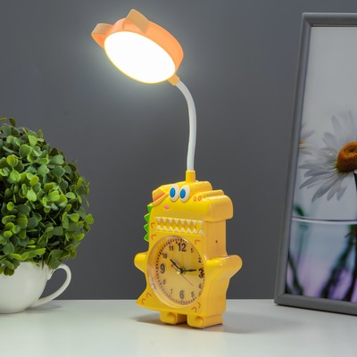 Настольная лампа «Динозаврик» LED 3 Вт от батареек АА/USB желтый 4×12×35 см RISALUX