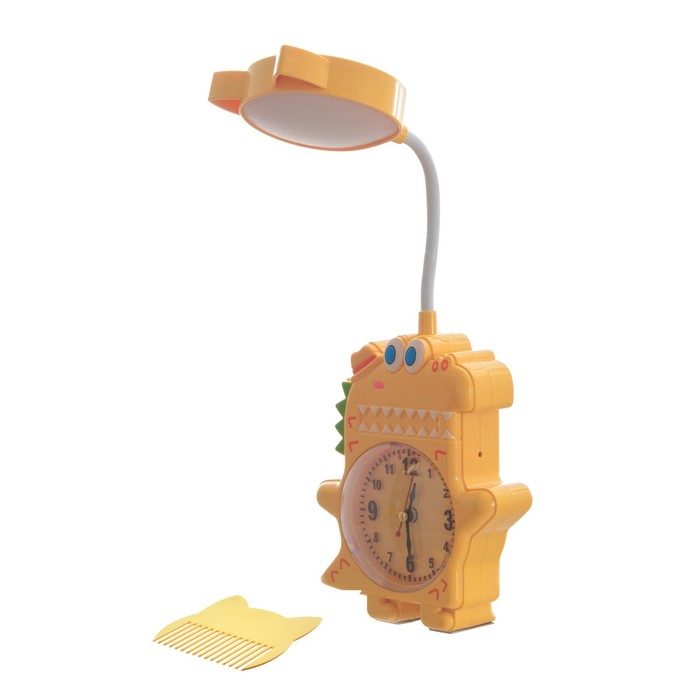 Настольная лампа "Динозаврик" LED 3Вт от батареек АА/USB желтый 4х12х35 см RISALUX - фото 1907631402