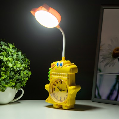 Настольная лампа «Динозаврик» LED 3 Вт от батареек АА/USB желтый 4×12×35 см RISALUX