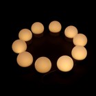 Комплект светильников для подсветки зеркала, 10 шт., контроллер, от USB, 3000 - 6500К, 3 режима свечения - Фото 3