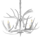 Люстра "Рога" 4хЕ14 40Вт белый 65х65х40-130 см BayerLux - Фото 2