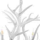 Люстра "Рога" 4хЕ14 40Вт белый 65х65х40-130 см BayerLux - Фото 5