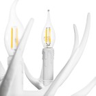 Люстра "Рога" 4хЕ14 40Вт белый 65х65х40-130 см BayerLux - Фото 8