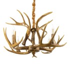 Люстра "Рога" 4хЕ14 40Вт коричневый 65х65х40-130 см - Фото 2