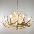 Люстра "Рога" 6хЕ14 40Вт белый 65х65х40-130 см BayerLux - Фото 2