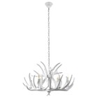 Люстра "Рога" 6хЕ14 40Вт белый 65х65х40-130 см BayerLux - Фото 4