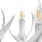 Люстра "Рога" 6хЕ14 40Вт белый 65х65х40-130 см BayerLux - Фото 8