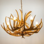 Люстра «Рога», 6хЕ14, 40 Вт, коричневая, 65×65×40-130 см  (артикул 9285263)  большой выбор товаров оптом и в розницу по низким ценам с доставкой