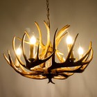 Люстра «Рога», 6хЕ14, 40 Вт, коричневая, 65×65×40-130 см - Фото 4