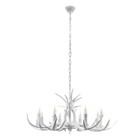 Люстра "Рога" 8хЕ14 40Вт белый 82х82х40-130 см - Фото 4