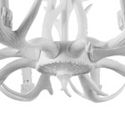 Люстра "Рога" 8хЕ14 40Вт белый 82х82х40-130 см - Фото 6