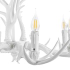 Люстра "Рога" 8хЕ14 40Вт белый 82х82х40-130 см - Фото 8