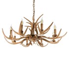 Люстра "Рога" 8хЕ14 40Вт коричневый 82х82х40-130 см BayerLux - Фото 2