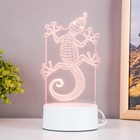 Светильник 3D RISALUX «Геккон», LED-ночник, белый, 9×9.5×15 см - Фото 2