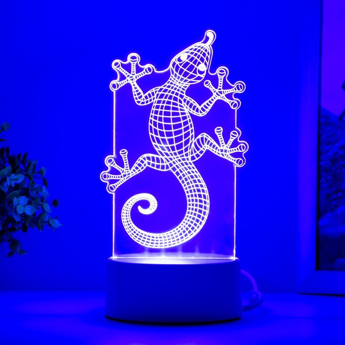 Светильник "Геккон" LED белый 9х9,5х15 см RISALUX