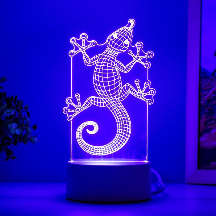Светильник "Геккон" LED белый 9х9,5х15 см RISALUX - фото 1919487356