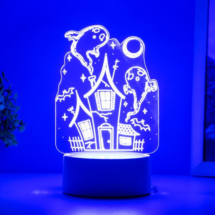 Светильник "Призраки" LED белый 11х9,5х15 см RISALUX - Фото 1