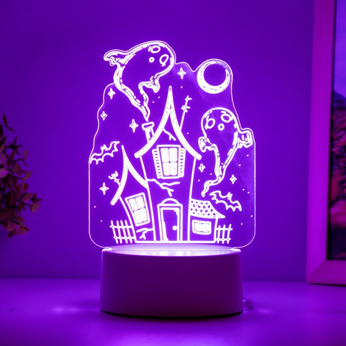 Светильник "Призраки" LED белый 11х9,5х15 см RISALUX - фото 1888512208