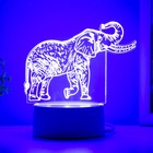 Светильник "Слон" LED белый 16х9,5х13 см - фото 3037811