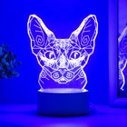 Светильник 3D RISALUX «Сфинкс», LED-ночник, белый 11×9.5×13 см - фото 22025136 Светильник 3D RISALUX «Сфинкс», LED-ночник, белый 11×9.5×13 см - фото 22025136
