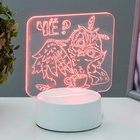 Светильник 3D RISALUX «Филин», LED-ночник, RGB, белый, 16×9.5×16 см - Фото 3
