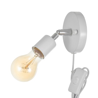 Спот «Дарни» с проводом 150 м и выкл. Е27 40 Вт белый 10×10×10