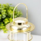 Ночник "Фонарь со свечой" LED от батареек 1хCR2032 золото 9,5х9,5х17 см RISALUX - фото 22025516