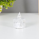 Светодиодная свеча, ночник LED RISALUX «Малютка», от батареек, прозрачный, 3×LR41, 3.5×3.5×5 см - Фото 1