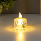 Светодиодная свеча, ночник LED RISALUX «Малютка», от батареек, прозрачный, 3×LR41, 3.5×3.5×5 см - Фото 2