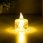 Светодиодная свеча, ночник LED RISALUX «Малютка», от батареек, прозрачный, 3×LR41, 3.5×3.5×5 см - Фото 3