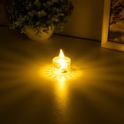 Светодиодная свеча, ночник LED RISALUX «Малютка», от батареек, прозрачный, 3×LR41, 3.5×3.5×5 см - Фото 4