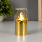 Светодиодная свеча, ночник LED RISALUX «Золотая», от батареек, 3×LR44, 5.4×5.4×10.5 см - Фото 2