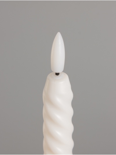 Набор светодиодных свечей, ночники LED RISALUX «Спираль», 2 шт., от батареек 2×ААА, 4.5×4.5×22 см