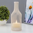 Ночник "Фонарь со свечой" LED от батареек 2хАА белый 9,5х9,5х25,5 см RISALUX - фото 22805582