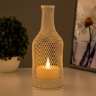 Ночник "Фонарь со свечой" LED от батареек 2хАА белый 9,5х9,5х25,5 см RISALUX - фото 22805583