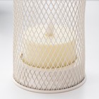 Ночник "Фонарь со свечой" LED от батареек 2хАА белый 9,5х9,5х25,5 см RISALUX - фото 22805584