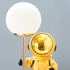 Настольная лампа "Космонавт" LED USB бело-золотой 14х10,5х31,5 см RISALUX - фото 9681277