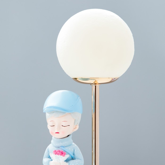 Настольная лампа "Девушка" LED USB голубой 14х10,5х31,5 см RISALUX - фото 1909093483