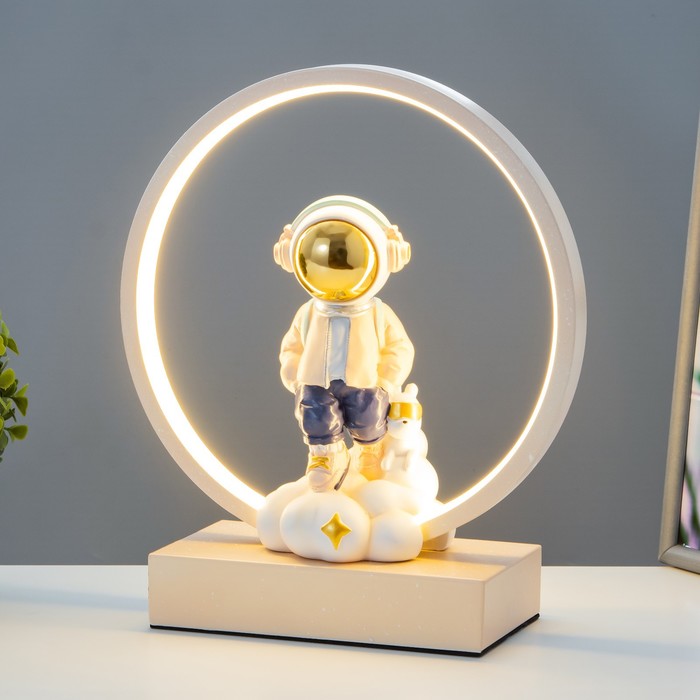 Настольная лампа "Космонавт" LED 15Вт бежевый 25,5х10х29,5 см RISALUX - фото 1884093806
