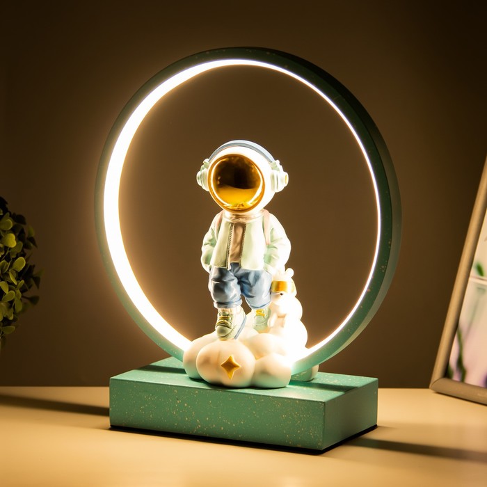 Настольная лампа "Космонавт" LED 15Вт лазурный 25,5х10х29,5 см RISALUX - фото 1884093815