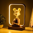 Настольная лампа "Девушка в наушниках" LED 15Вт коричневый 24х10х34 см RISALUX - Фото 3