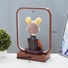 Настольная лампа «Девушка в наушниках» LED 15 Вт коричневый 24×10×34 см RISALUX - Фото 4