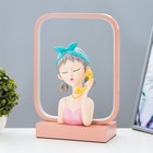 Настольная лампа «Девушка с телефоном» LED 15 Вт коричневый 24×10×34 см RISALUX - Фото 1